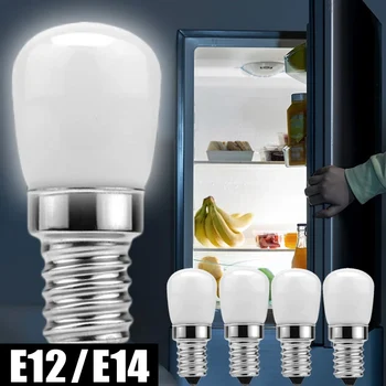 1/2/4PCS LED Šaldytuvas Lemputės E12/E14 Lemputės 220V Šaldytuvas Lempos Įsukite Lemputę Šaldytuvas vitrinose